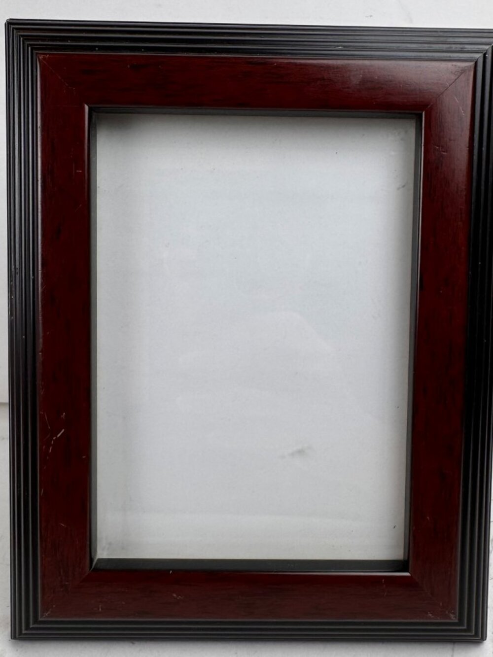 Old Town Designer Series 5"x7" Picture Frame Wood Cherry Mahogany & Black Fluted